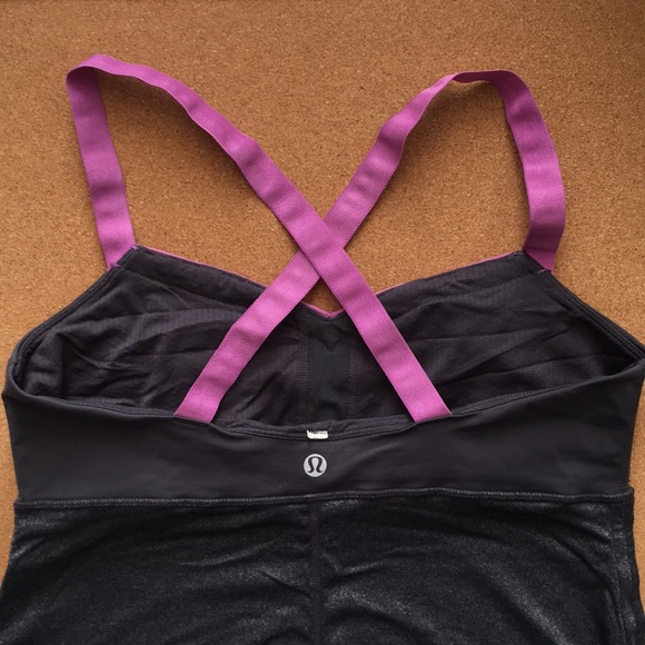 Lululemon Hot Class Tank (Purple, Heather Gray) - Picture 6 of 8